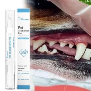Pet Toothbrush Pen, Dog Teeth Cleaning Pen, Cat/Dog Tartar Remover for Teeth New - Picture 1 of 8