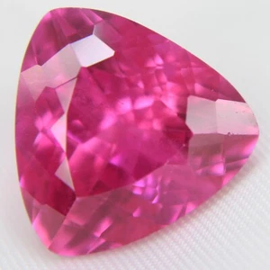 Piedras preciosas sueltas naturales de 16,60 quilates rosa berilo brillante corte trillón certificado - Imagen 1 de 8