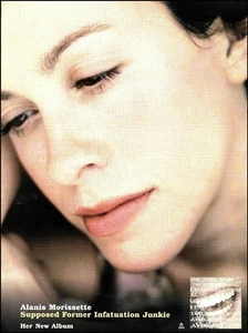 Alanis Morissette supuesto ex adicto al enamoramiento 1998 publicidad impresión - Imagen 1 de 3