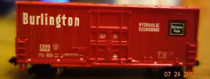 Coche de caja alta de una puerta Bachmann Burlington CB&Q 19820 escala N - Metal Whls - Imagen 1 de 4