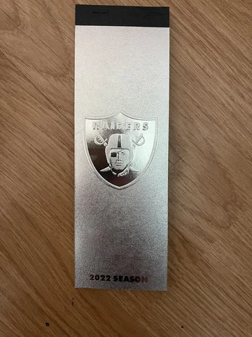 2022 Las Vegas Raiders Season Ticket Booklet All home games unused Collectible Cover
