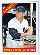 1966 Topps OPC O-Pee-Chee #50 Mickey Mantle - New York Yankees - BV: $600