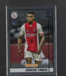 Jurrien Timber RC 2020-2021 Topps Merlin Cromo Europa League #9 Ajax - Imagen 1 de 2
