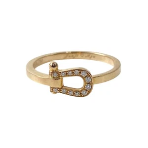 FRED Women's Force 10 Small Pinky Ring Size 8 Diamond Au750 - Picture 1 of 9