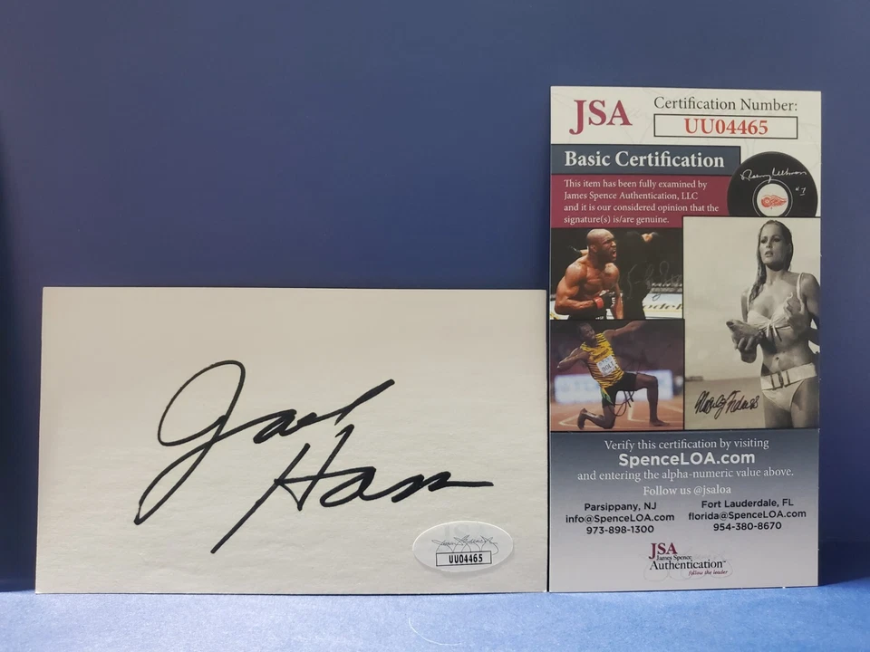 Jack Ham Autographed Index Card JSA Certified NFL HOF Pittsburgh Steelers - Image 1 of 1