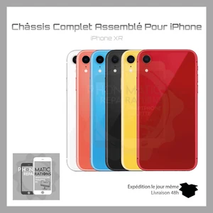 Châssis complet coque arrière housing assemblés complet nu pour iPhone XR logo - Photo 1 sur 7