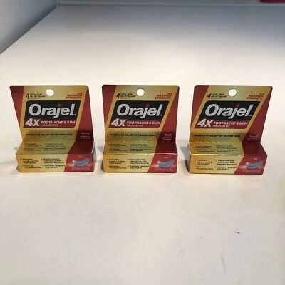 Orajel 4x Medicated Severe Toothache and Gum Pain Cream 3-Pack - Image 1 of 3