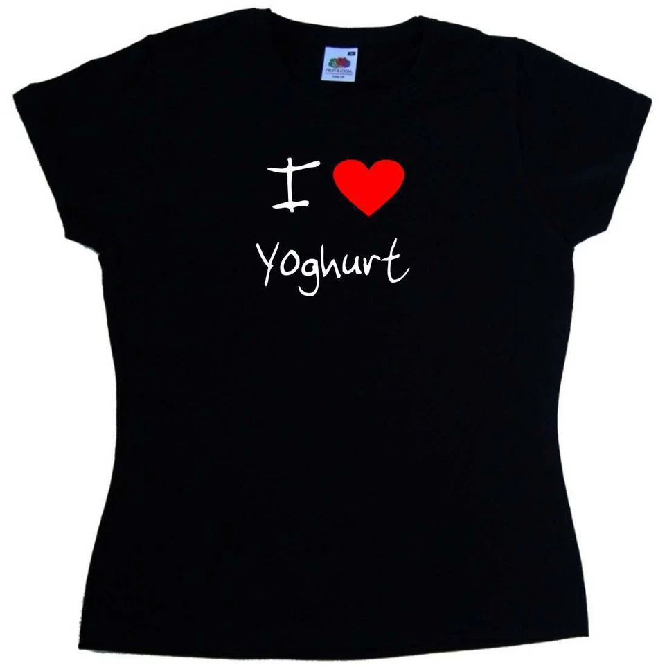 TEETREEDESIGNS I Love Heart Yoghurt Ladies T-Shirt