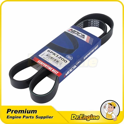 Ремень змеевик EPDM подходит для 07–16 Acura MDX Honda Pilot Volvo S60 XC60 6PK1200 - Изображение 1 из 4