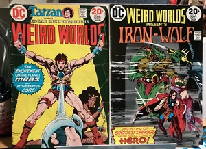 WEIRD WORLDS #7 & 8 DC 1973 1ST IRONWOLF (#8) TARZAN CHAYKIN COVER (#7) - Picture 1 of 7