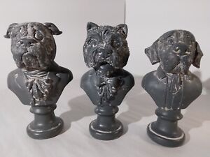 Dog Statues Figurines Set of 3