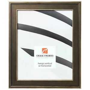 Craig Frames Metropolis, 1.25 Inch Wide Antique Pewter Gray Picture Frame - Picture 1 of 11