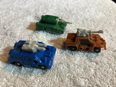 1990 Hasbro Micromasters X3 Military Patrol Lot Bombshock, Dropshot & Growl - Image 1 of 4