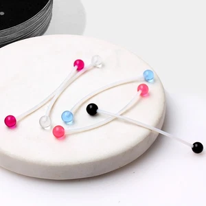 BioFlex Pregnancy Navel Ring with UV Coated Acrylic Ball - Picture 1 of 4