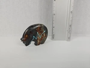 ZUNI FETISH MEDICINE BEAR DI STEWART QUANDELACY #146 - Foto 1 di 14