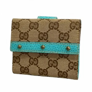 Cartera Gucci GG Lona 120923 Marrón Azul Para Mujer GZl1acak - Imagen 1 de 11