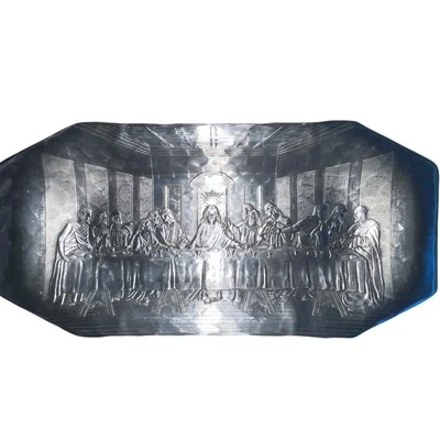 Wendell August Last Supper 12x6 Silver Bread Tray Decor - Image 1 of 4