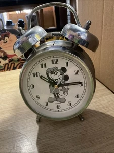 Vintage Disney Mickey Mouse Alarm Clock Collectable - (Missing Battery Cover) - Picture 1 of 11