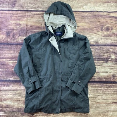 Chaqueta London Fog con Capucha Extraíble Cremallera Verde Oliva Blanco Talla S Mascota Foto 1 de 4