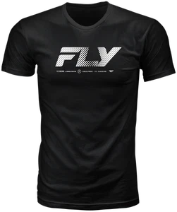 Camiseta Fly Racing 354-04062X Worldwide Negra - Camisa Algodón Premium Cuello Redondo - Imagen 1 de 2