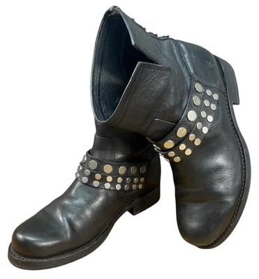 Botines Frye de cuero con tachuelas Verónica negros al tobillo para mujer talla 7 Foto 1 de 4
