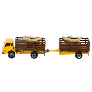 Matchbox Cattle Truck Pink Windows MB 71 Plus Trailer Macau Mint Loose 1984 - Picture 1 of 7