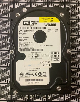 Western Digital 40GB 7200RPM 3.5" WD400BB-00JHA0 Desktop Hard Disk Drive (HDD) - Image 1 of 4