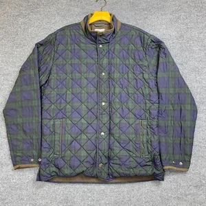 Giacca Peter Millar uomo L blu navy marrone Suffolk trapuntata full zip cappotto - Foto 1 di 8