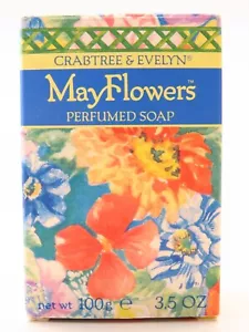 Crabtree Evelyn VTG Mayflowers 3.5 Oz Soap Bar NOS DEAD STOCK Bath Discontinued - Picture 1 of 9