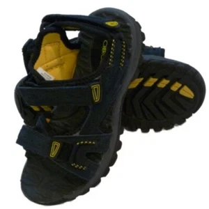 Cherokee  Boys Rugged Blue Leather Sandals Strappy Size 1 - Picture 1 of 1