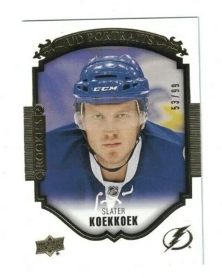 Slater Koekkoek 2015-16 15-16 Upper Deck S2 UD PORTRAITS GOLD Rookie /99  - Image 1 of 2