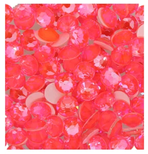 ELECTRIC ORANGE DELITE HOTFIX 10ss 2.8mm IHC Austria Crystal Flatback Rhinestone - Picture 1 of 6