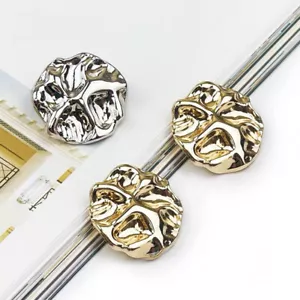 10x Wave Surface Metal Button Irregular Shape Buckle Garment Sewing Accessories - Picture 1 of 24