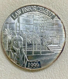 1999 National SWAT Law Enforcement .999 Silver $1 Troy Oz. Commemorative K9 Coin - Picture 1 of 9