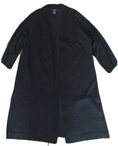 WOMEN’S VERVE AMI BRAND 41” LONG BLACK LIGHT WEIGHT CARDIGAN. S/M. POLY/RAYON. - Picture 1 of 5