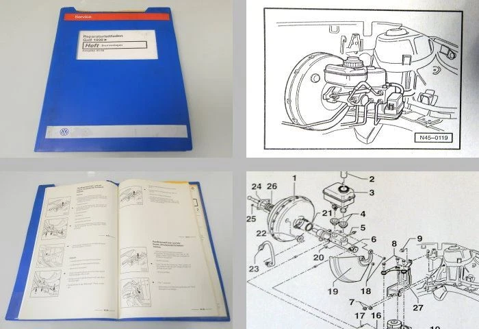 Reparaturleitfaden VW Golf 4 Typ 1J Bremsanlagen Bremse ABS 1998 - Bild 1 von 1