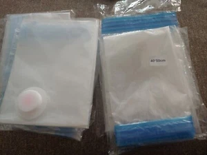 8x Vacuum Storage Bags Travel Space Saver Garment Seal Clothes No Pump 40x40cm - Picture 1 of 1