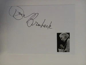 Dave Brubeck - Jazzlegende - original Autogramm - ca. 10x15cm - Schriftstück - Bild 1 von 1