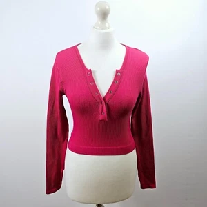 Urban Outfitters - Top corto manga larga - Rosa - Mediano - Imagen 1 de 8