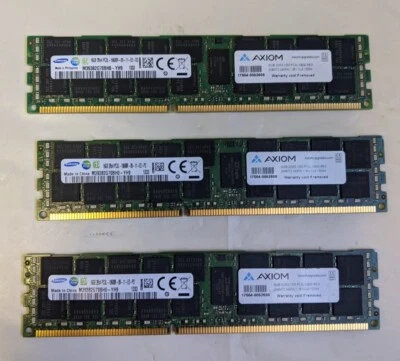 Lot of 3 AXIOM 16GB RAM PC3L-10600R DDR3-1333 - Image 1 of 4