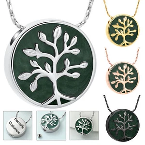 Vintage Tree of Life Urn Keepsake Pendant Memorial Necklace Cremation Ashes Jewe - Picture 1 of 21