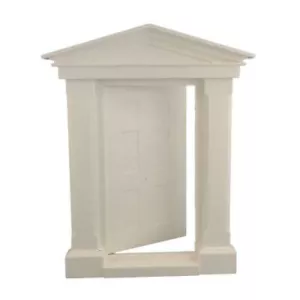 Dollhouse White Plastic Georgian Front External Door 1:12 Scale DIY Builders - Picture 1 of 8