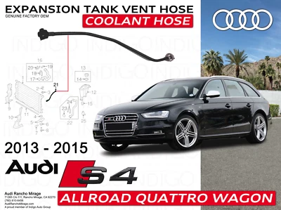 AUDI S4 ALLROAD QUATTRO WAGON 2013-2015 tanque de expansión manguera de ventilación (manguera de recubrimiento) Foto 1 de 4