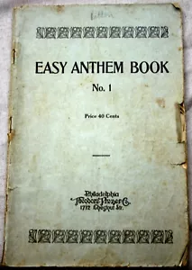 c1900 Theodore Presser EINFACHE HYMNE BUCH #1 runde Note Gesangbuch SATB Klavier Texte - Bild 1 von 5