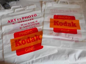 Bolsas de plástico publicitarias vintage Kodak Photo Cine Francia 1980 x 6 - Imagen 1 de 4