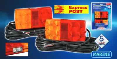 Narva 93642TP 12V LED Marine Slimline Trailer Lamp Kit Tail Indicator Boat Light - image 1 of 2
