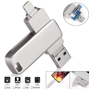 1TB 256GB USB 3.0 OTG Flash Drive Memory Stick Pen Disk 3in1 For iPhone Android - Photo 1/12