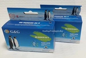 2x tinta negra de alto rendimiento para HP 902XL OfficeJet 6950 6962 Pro 6960 6968 6970 6975 6978 - Imagen 1 de 1