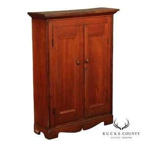 Antique Softwood Two-Door Pantry Cupboard - Picture 1 of 17