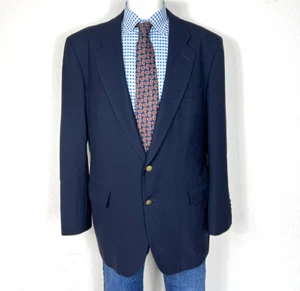 Stanley Blacker Blazer Jacket Navy Two Button Gold Button wool Men's 44L Nice. - Picture 1 of 9
